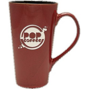 18 Oz. Reactive Glaze Serenity Café Grandé Collection Ceramic Mug - Etched